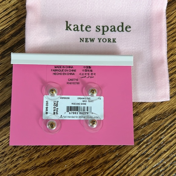Kate Spade 2-Stud Rise and Shine Earring Set New with Tags and Dust Bag - Picture 3 of 4